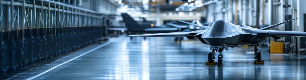 Unmanned aircraft in a modern aerospace manufacturing facility